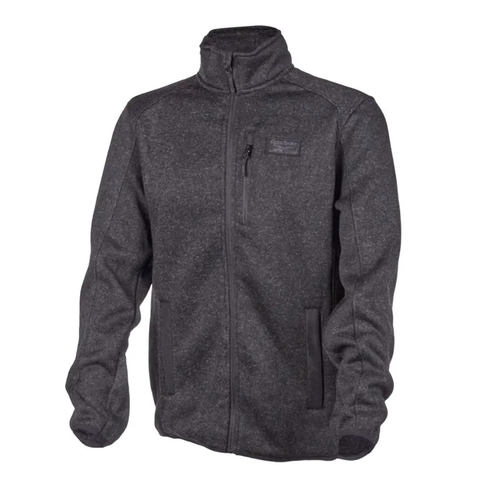 Reebok Men's Jacket Outerwear  Climb Black Heather/Black Size-L #OMRB1169 NWT